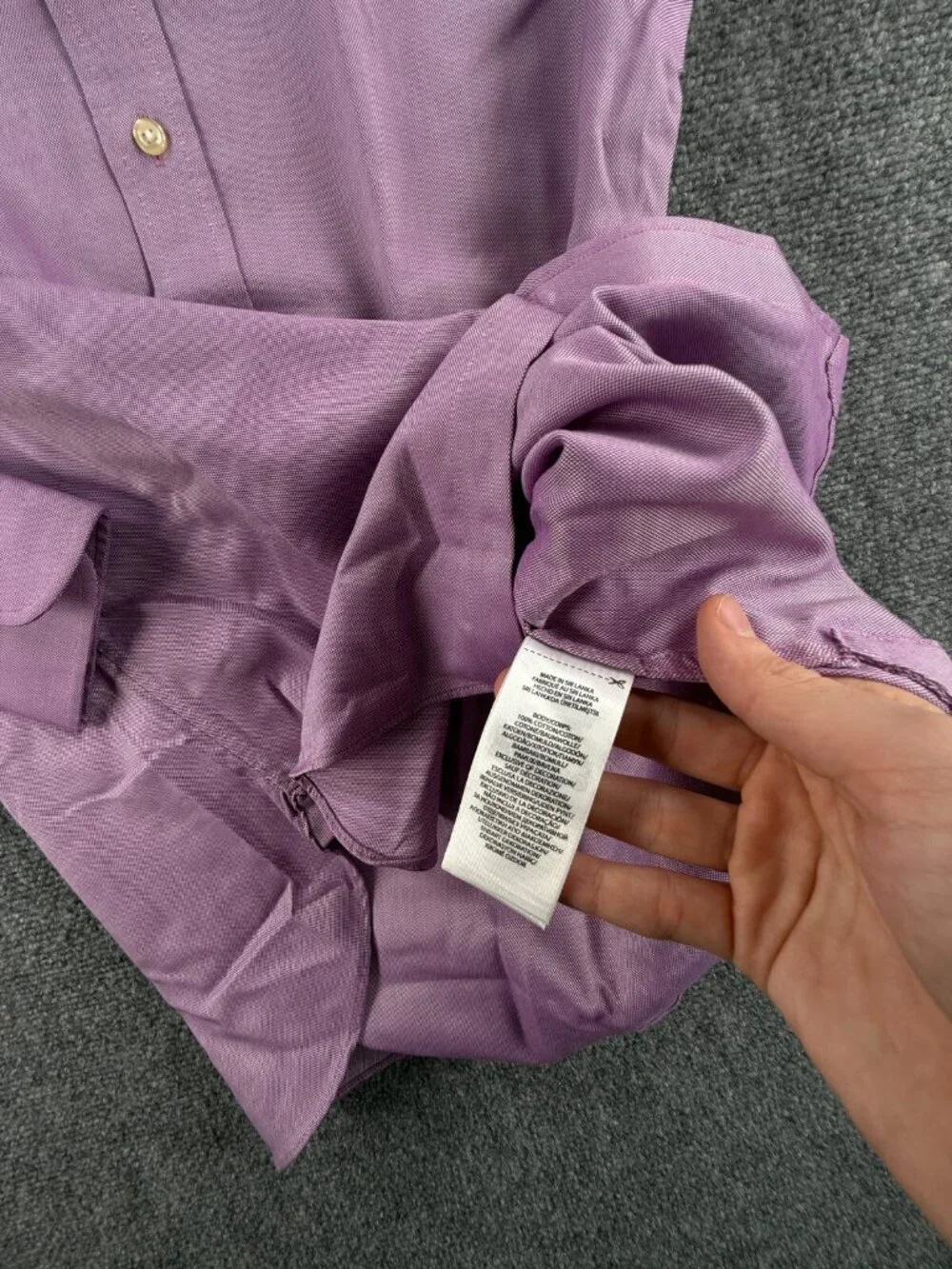 Polo Ralph Lauren Purple Slim Fit Easy Care Button Up Shirt Long Sleeve 16 32/33